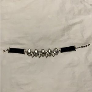 Velvet and jeweled choker